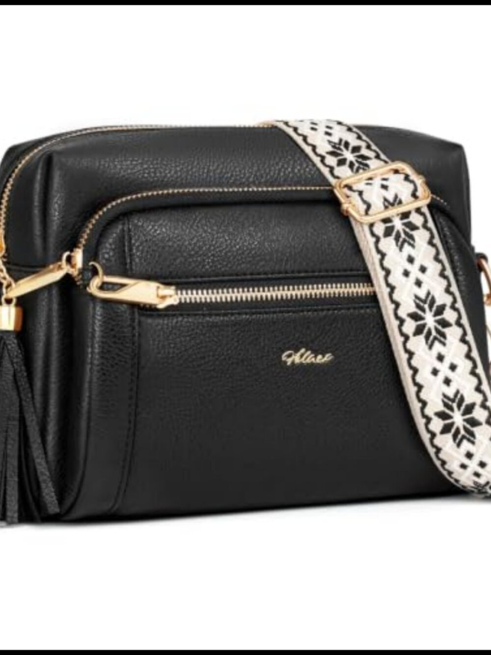 Vegan Leather Crossbody Bag Anti Theft Multi Compartment